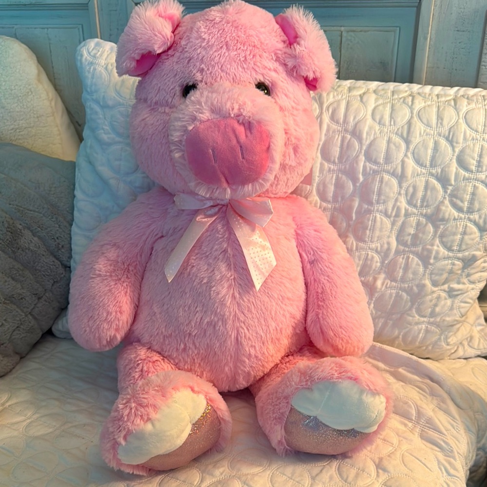 Large Plush Pink Pig-NWT